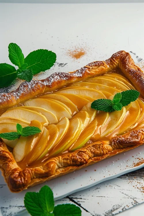 Tarta de manzana con hojaldre y crema pastelera: estilo Arguiñano