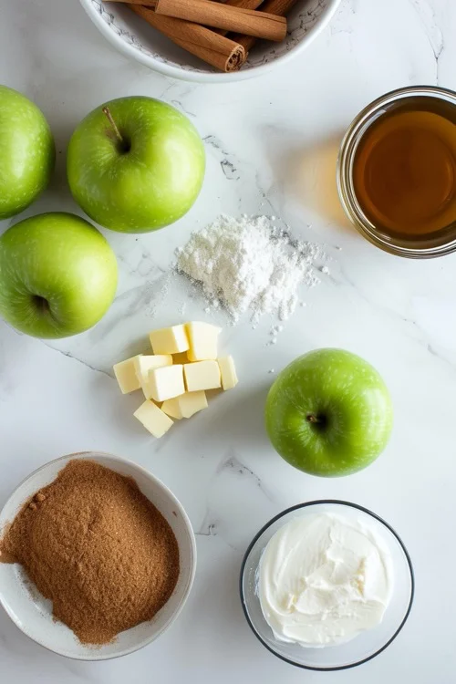 ingredientes tarta de manzana y yogur sin horno